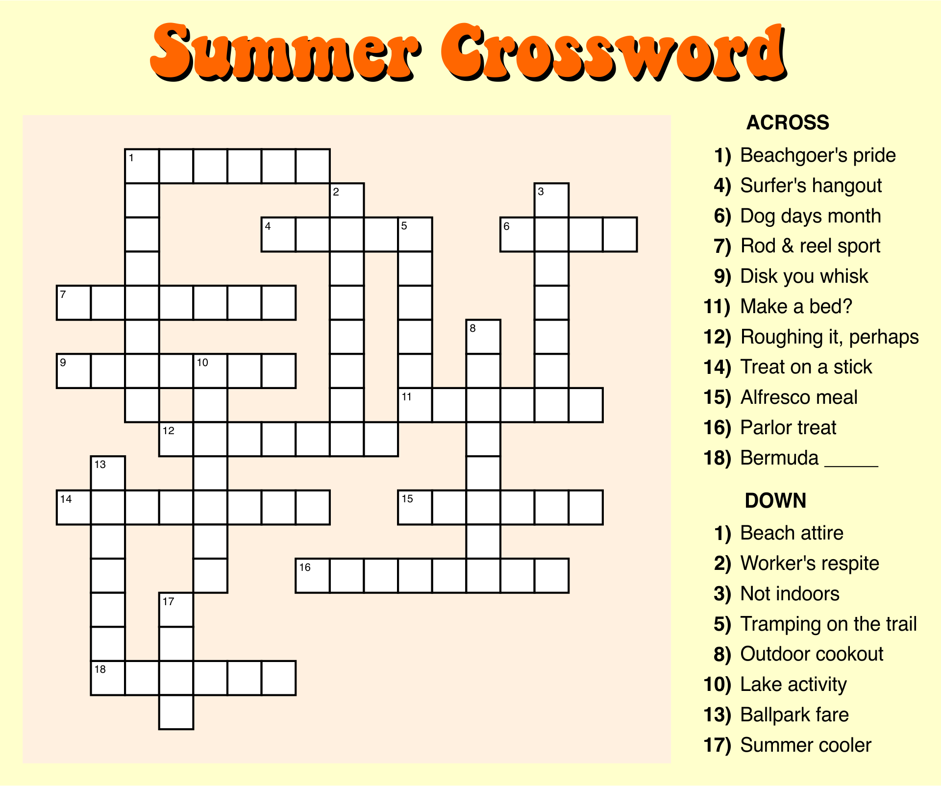 10 Best Large Print Easy Crossword Puzzles Printable Printablee