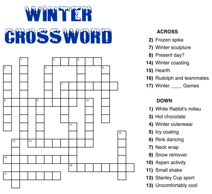 Easy Crossword Puzzles Free