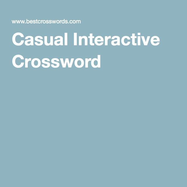 Best Crossword Puzzles Casual Interactive