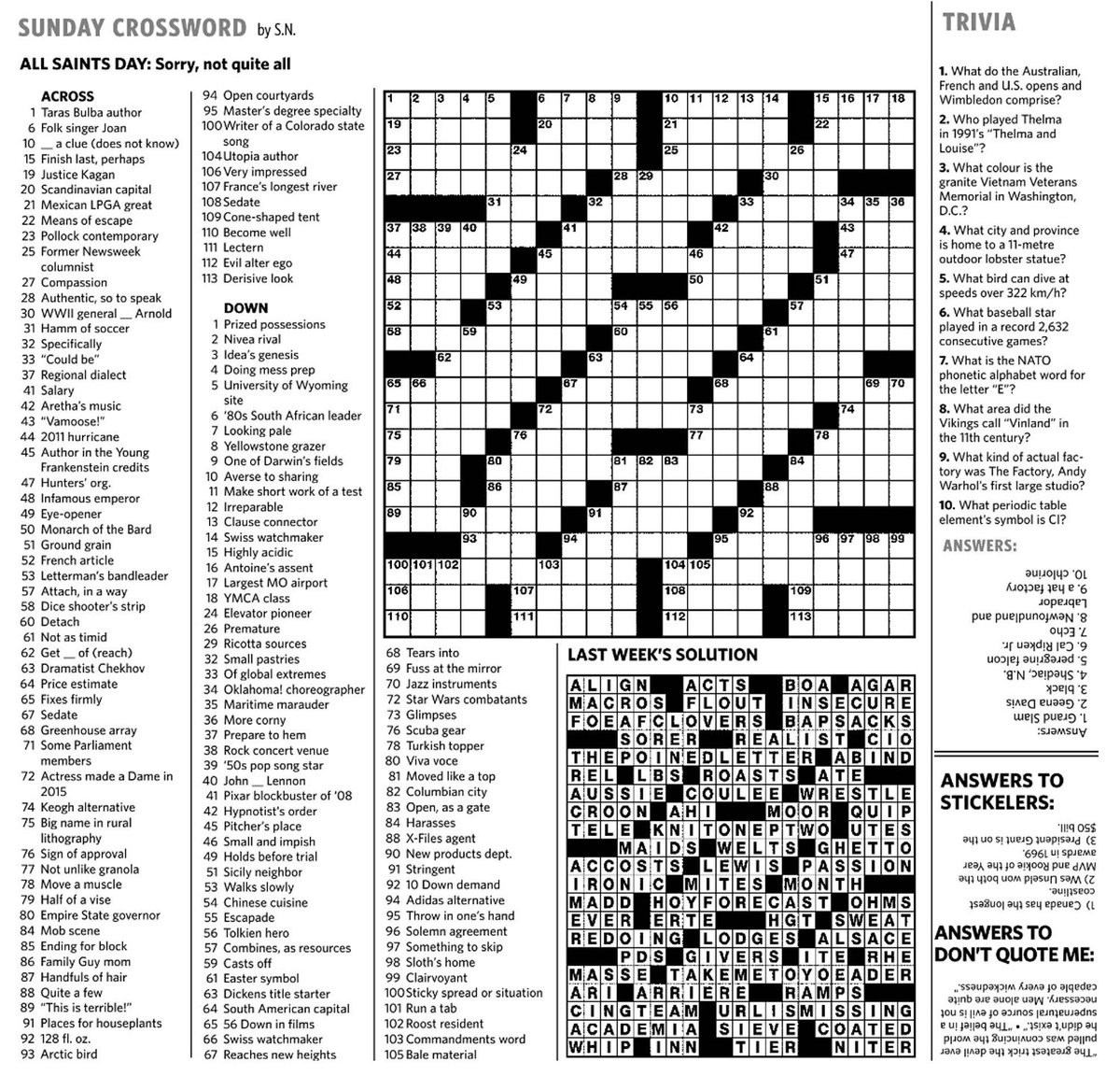 Toronto Star Crossword Puzzle Mary Crossword Puzzles