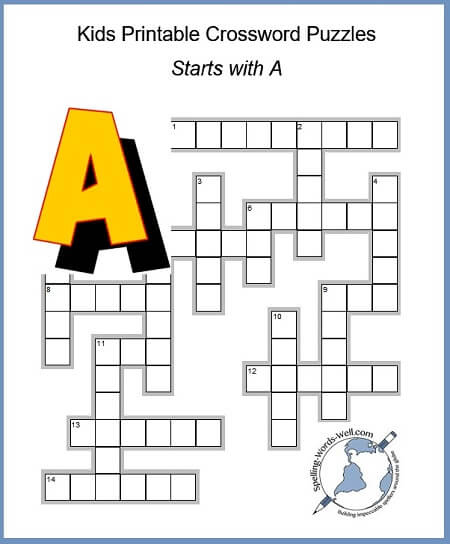 Beginner Free Easy Printable Crossword Puzzles For Adults