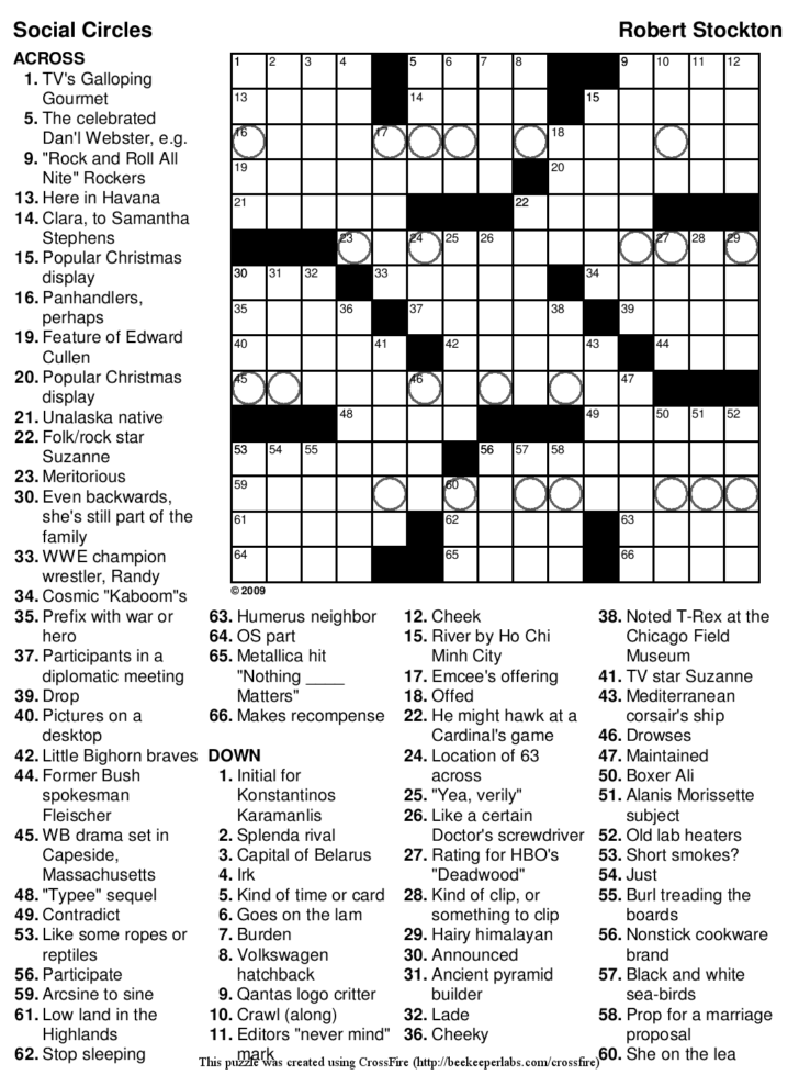 Printable Crossword Puzzles Best Casual