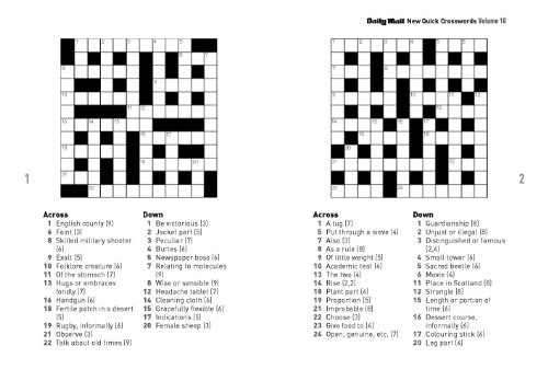 Crossword Puzzle Answers For Today Daily Mail Crossword Quiz