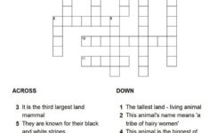 Crossword Puzzle Kids Printable 2017 In 2020 Crossword Puzzles