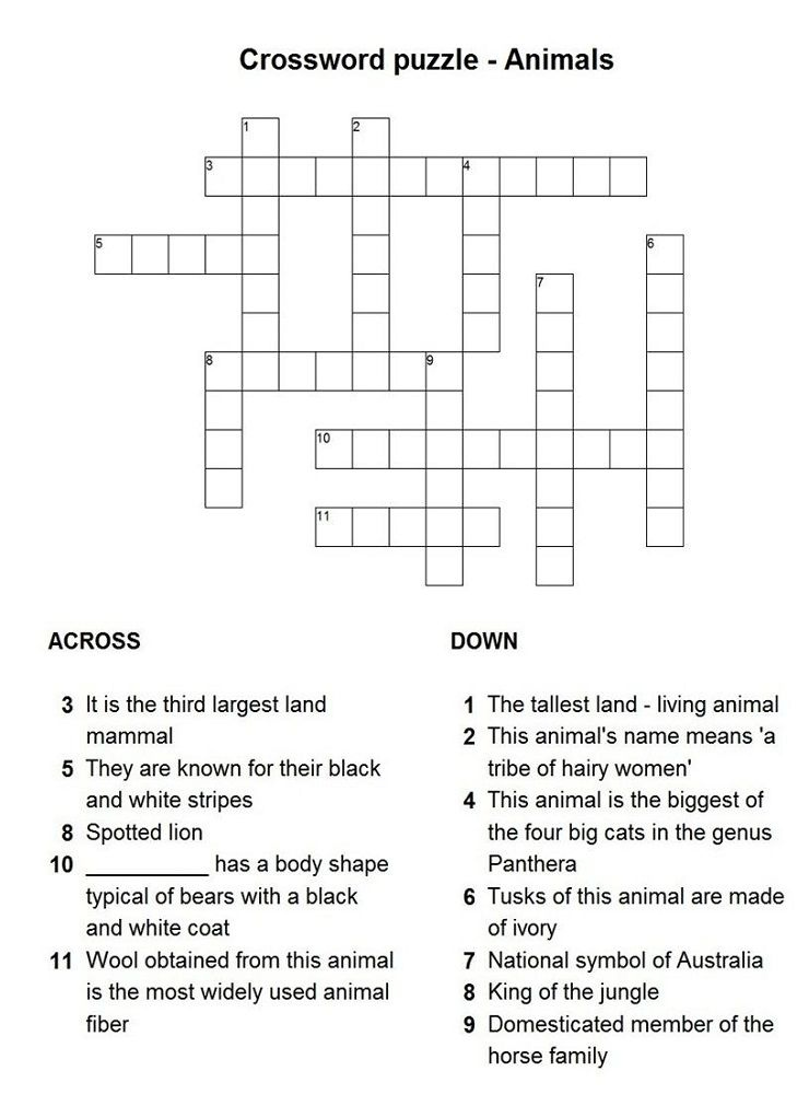 Printable Crossword Puzzles For Kids Age 13 Mary Crossword Puzzles