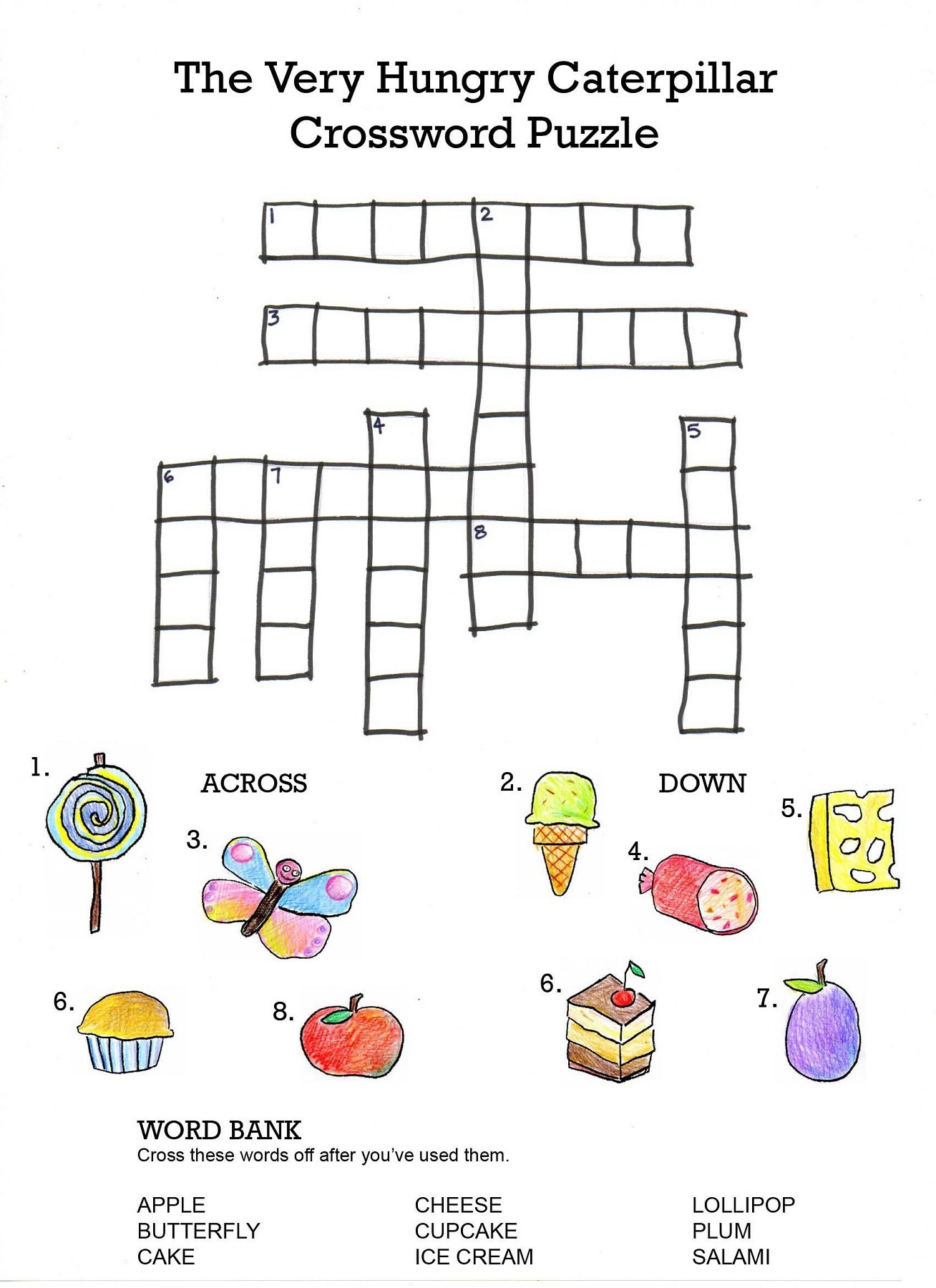 Crossword Puzzles For Kids Best Coloring Pages For Kids