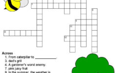 Crosswords For Kids Summer K5 Worksheets Crossword Puzzles