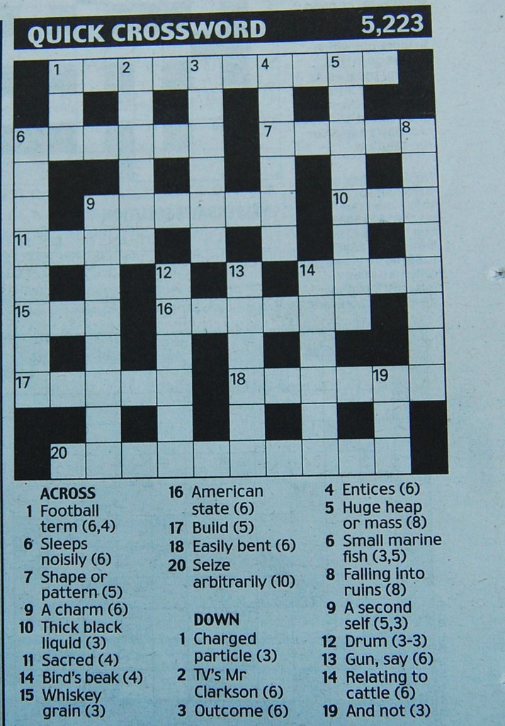 Daily Mail Quick Crossword Printable