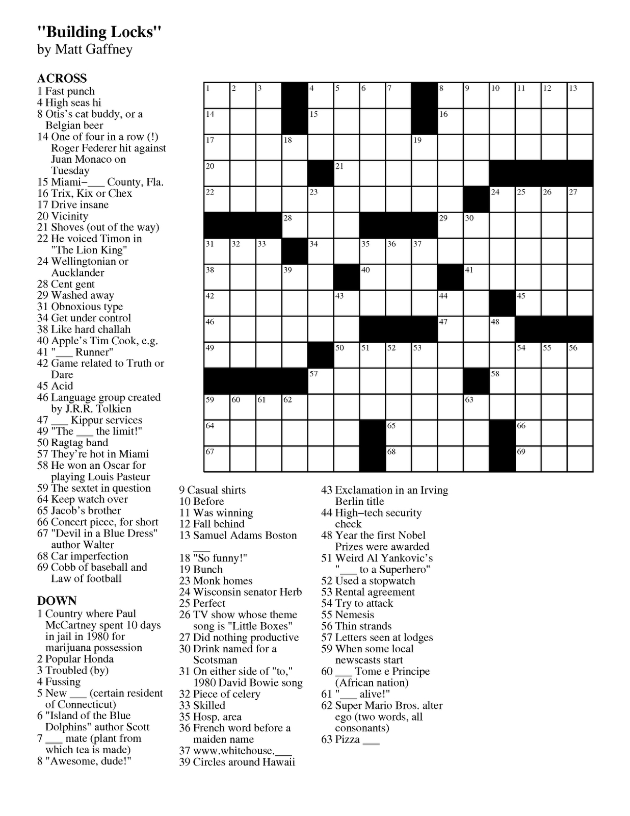 Easy Celebrity Crossword Puzzles Printable Free Daily Printable 