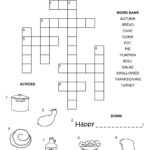 Easy Thanksgiving Crossword Puzzles For Kids Kiddo Shelter