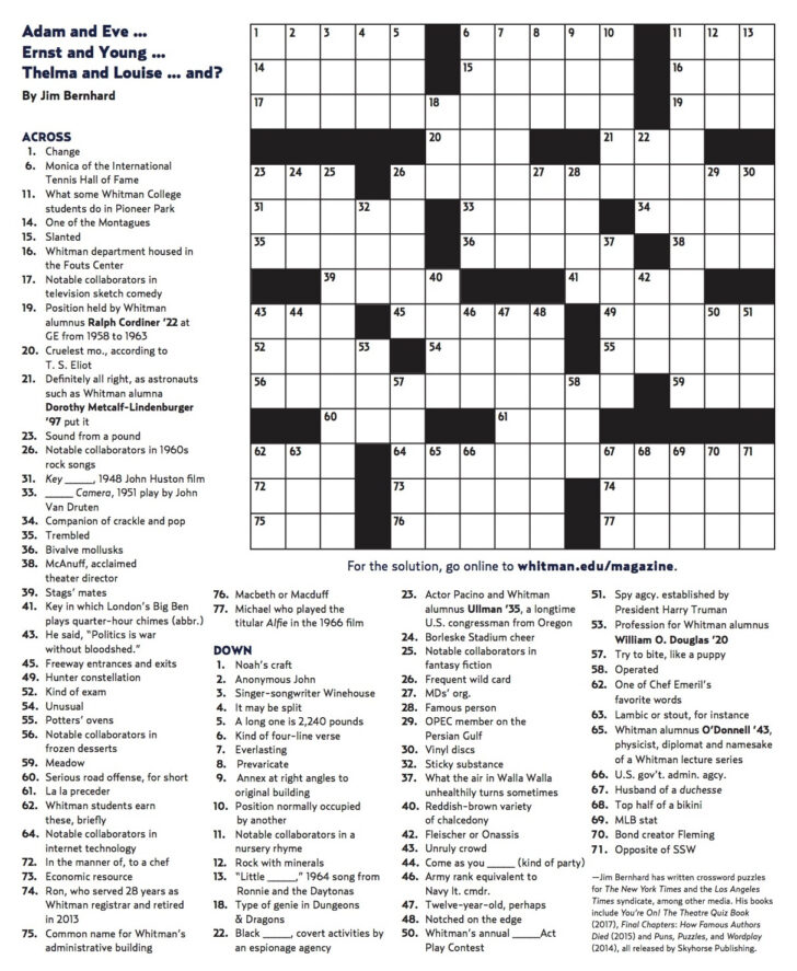 Printable Crossword Puzzles For Adults Pdf