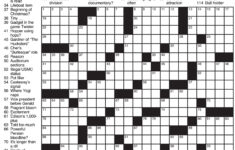 La Times Daily Crossword Puzzle Printable Printable Crossword Puzzles