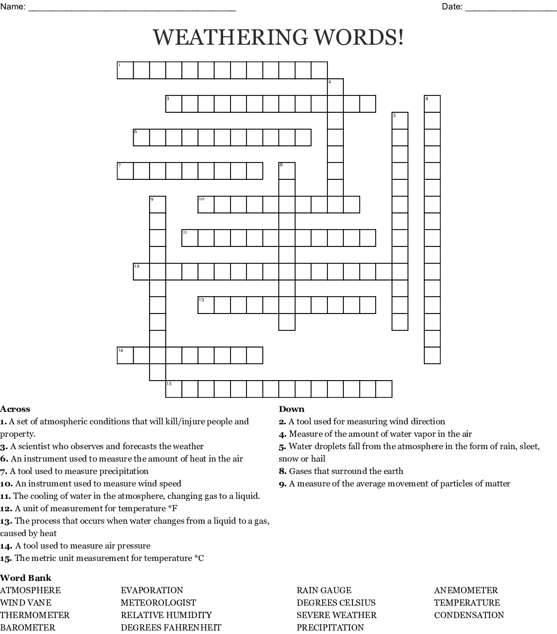 Mirroreyes Printable Crossword Puzzles