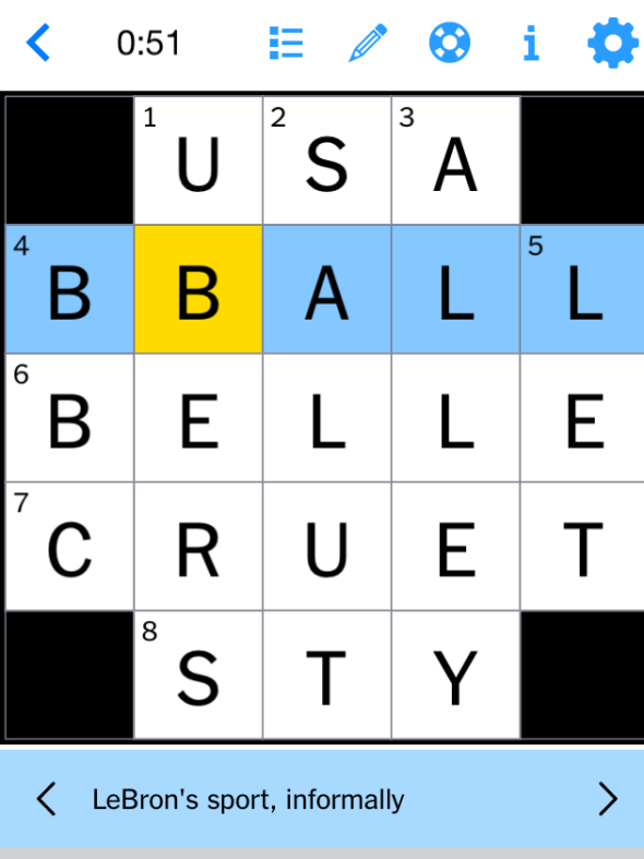 New York Times Mini Crossword Hello USA