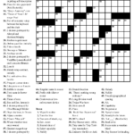 Newspaper Printable Crossword Puzzles Printable Template Free