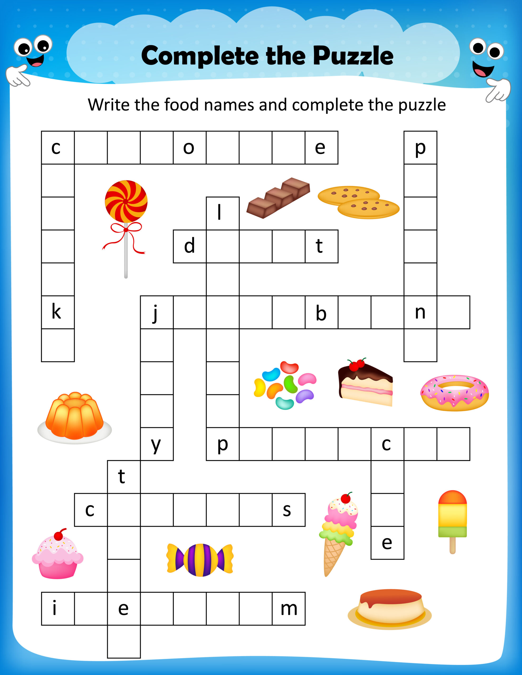 Printable Crossword Food Printable Crossword Puzzles