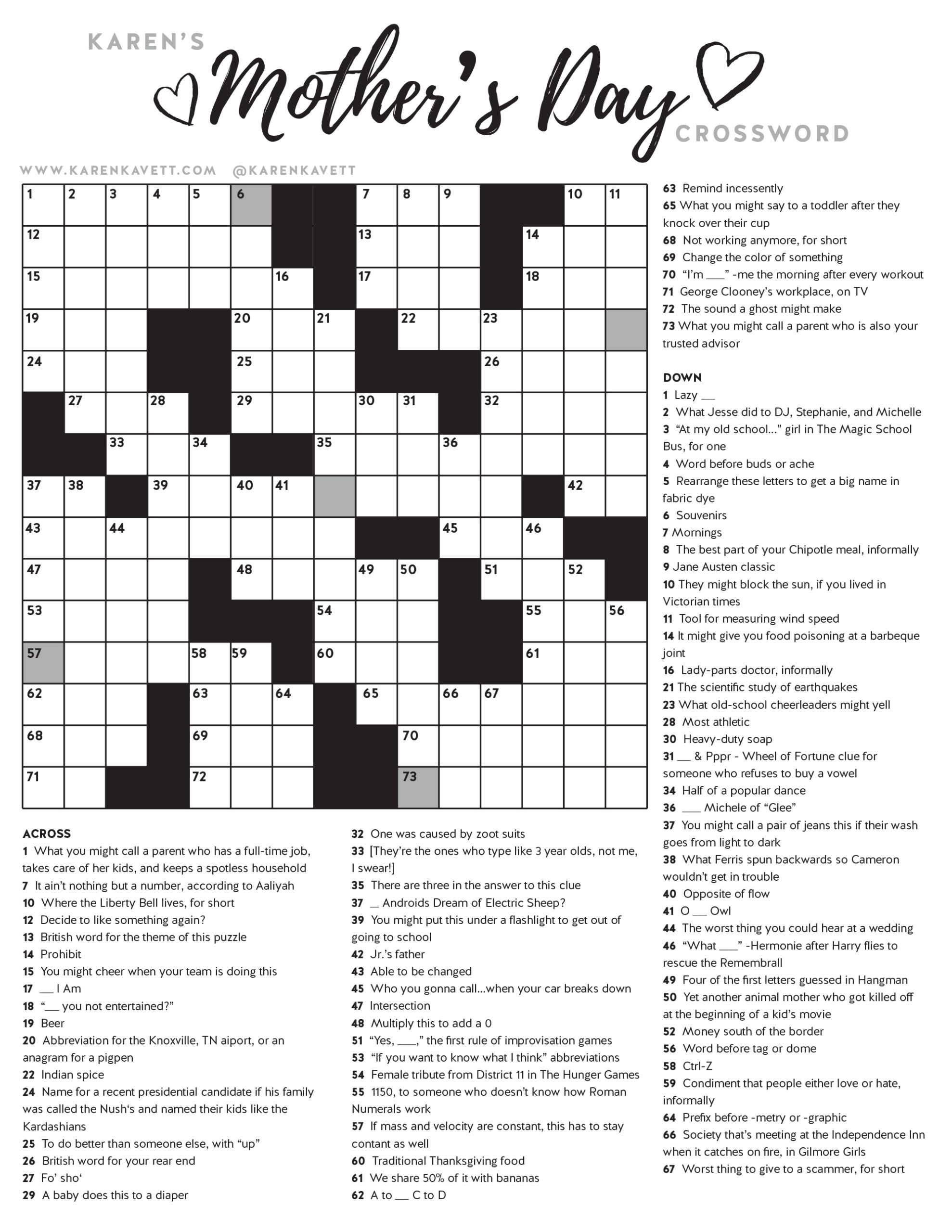 Printable Crossword Puzzles May 2019 Printable Crossword Puzzles