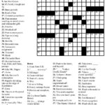 Printable Newspaper Crossword Puzzles For Free Printable Crossword