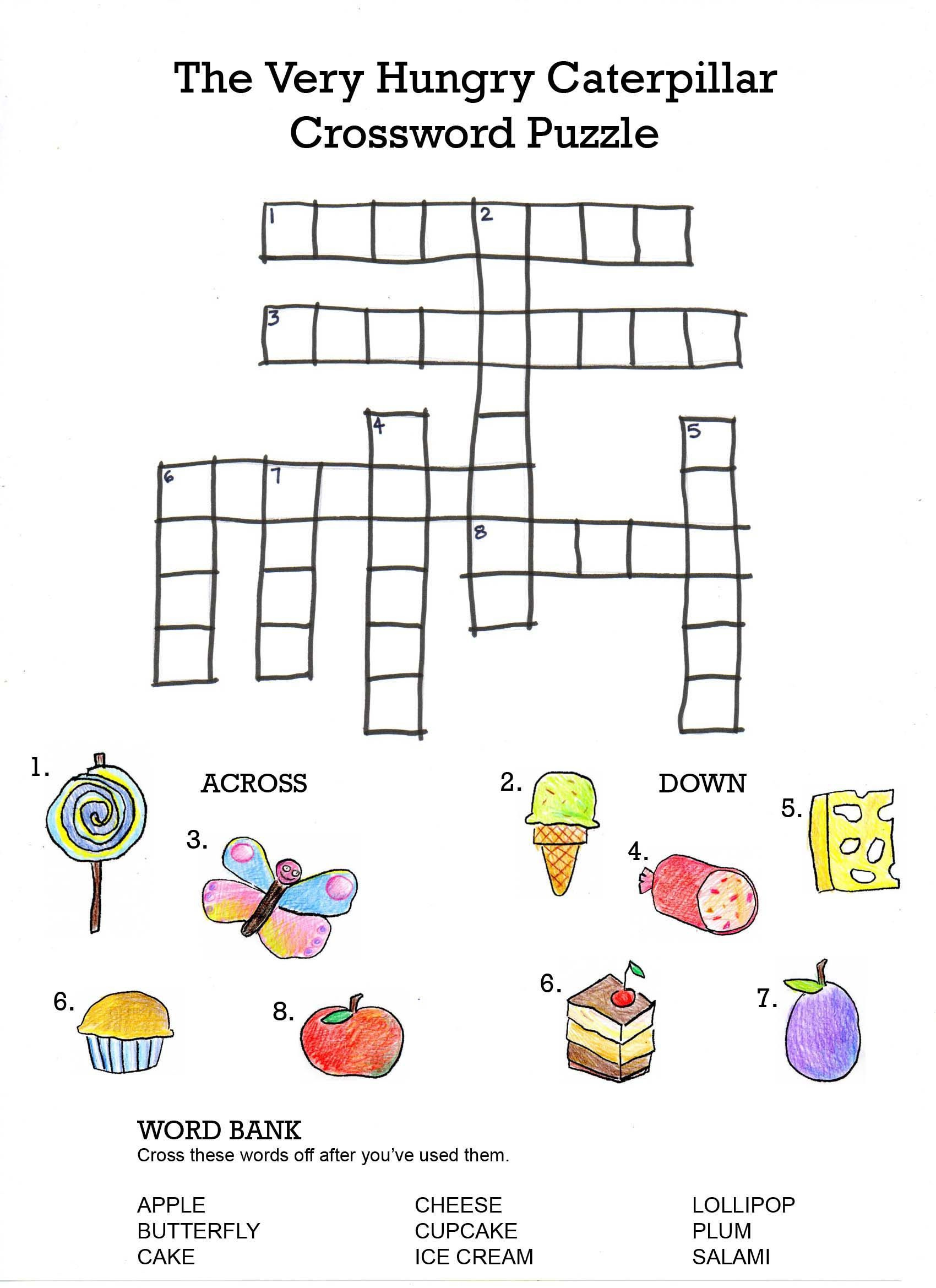 Printable Puzzles For 5 7 Year Olds Printable Crossword Puzzles
