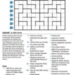 Printable Wall Street Journal Crossword Puzzle Printable Crossword