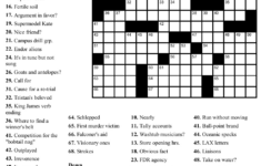 Usa Today Daily Printable Crossword Puzzles Printable Crossword Puzzles