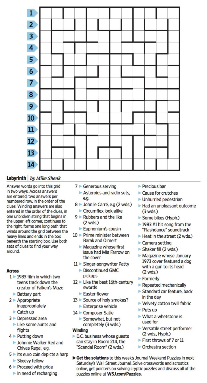 Wall Street Journal Crossword Contest
