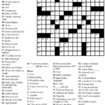 Washington Post Crossword Printable Version Printable Crossword Puzzles