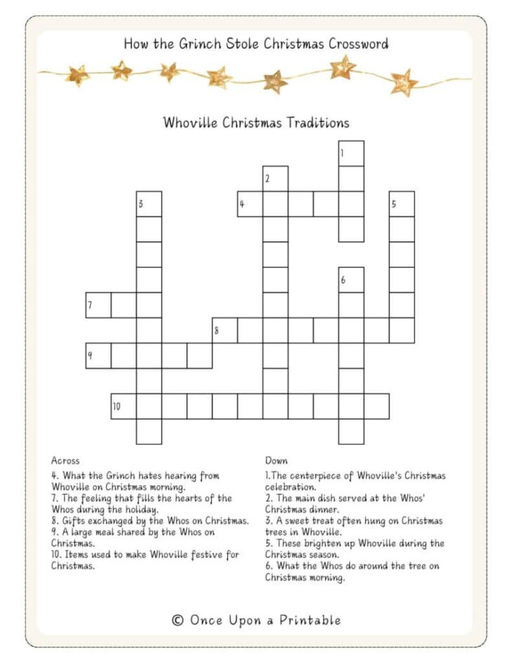 Christmas Holiday Crossword Puzzles