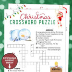 Christmas Crossword Puzzle / Christmas Game For Kids / Holiday Within Christmas Crossword Puzzles Online