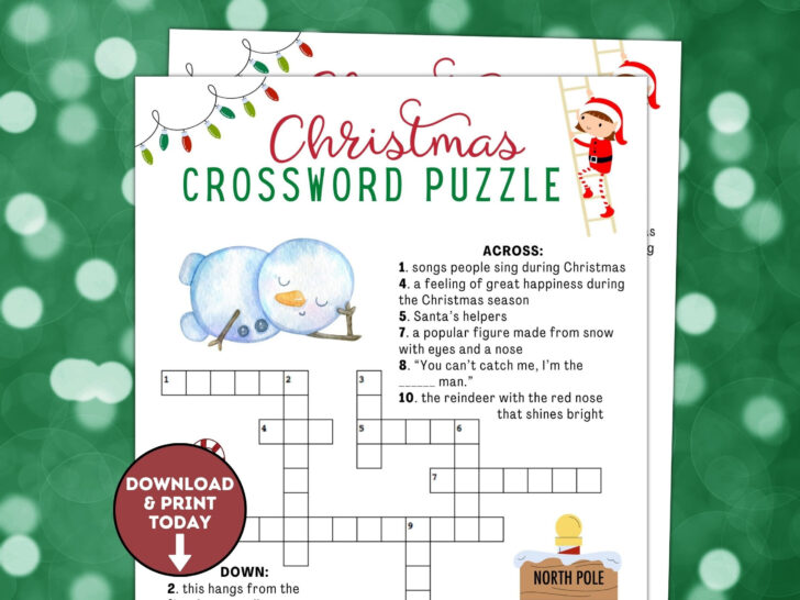 Christmas Crossword Puzzles Online