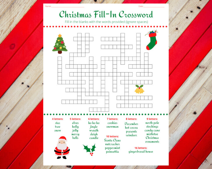 Easy Christmas Crossword Puzzles Printable