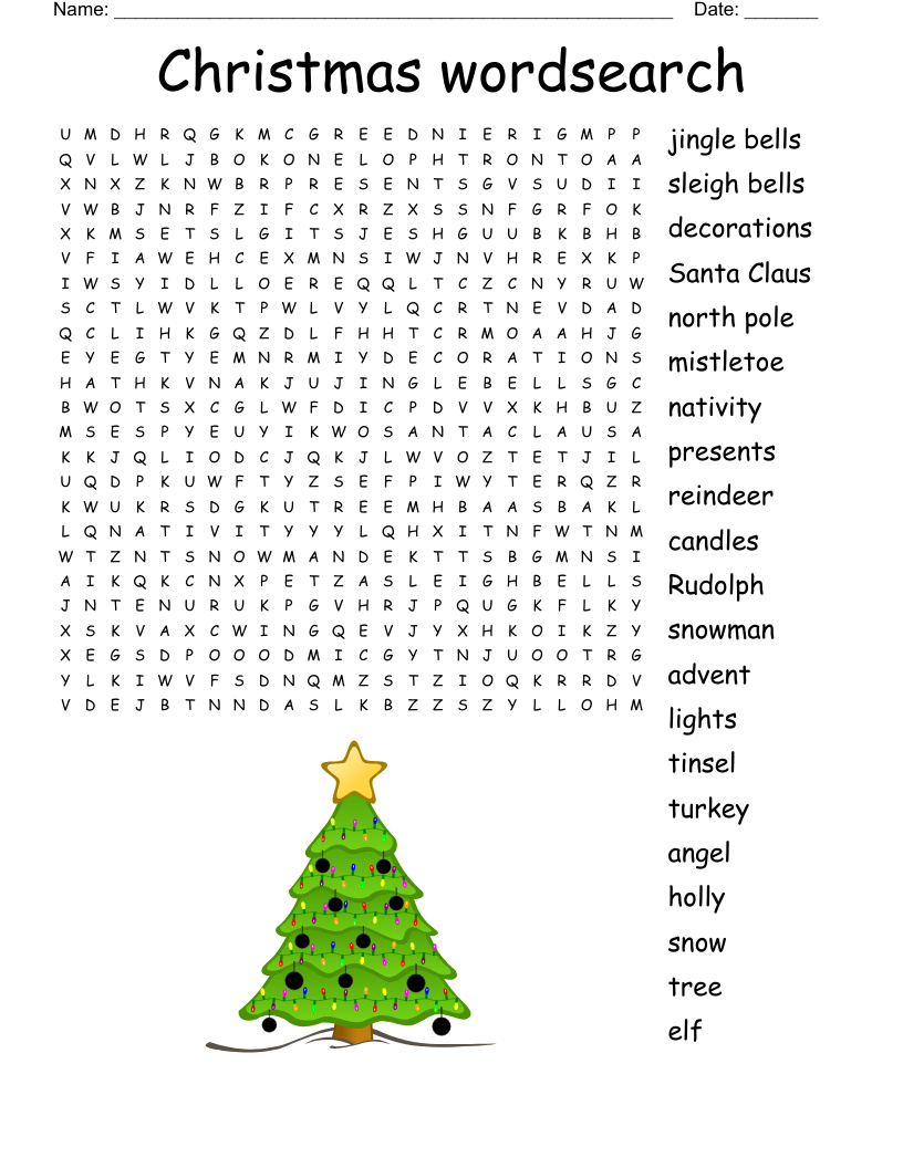 Christmas Word Search! - Wordmint for Christmas Word Searches And Crossword Puzzles