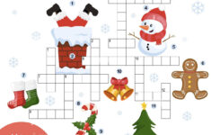 Easy Crossword Puzzle 'Christmas Day', For Children In Elementary with Easy Christmas Crossword Puzzles