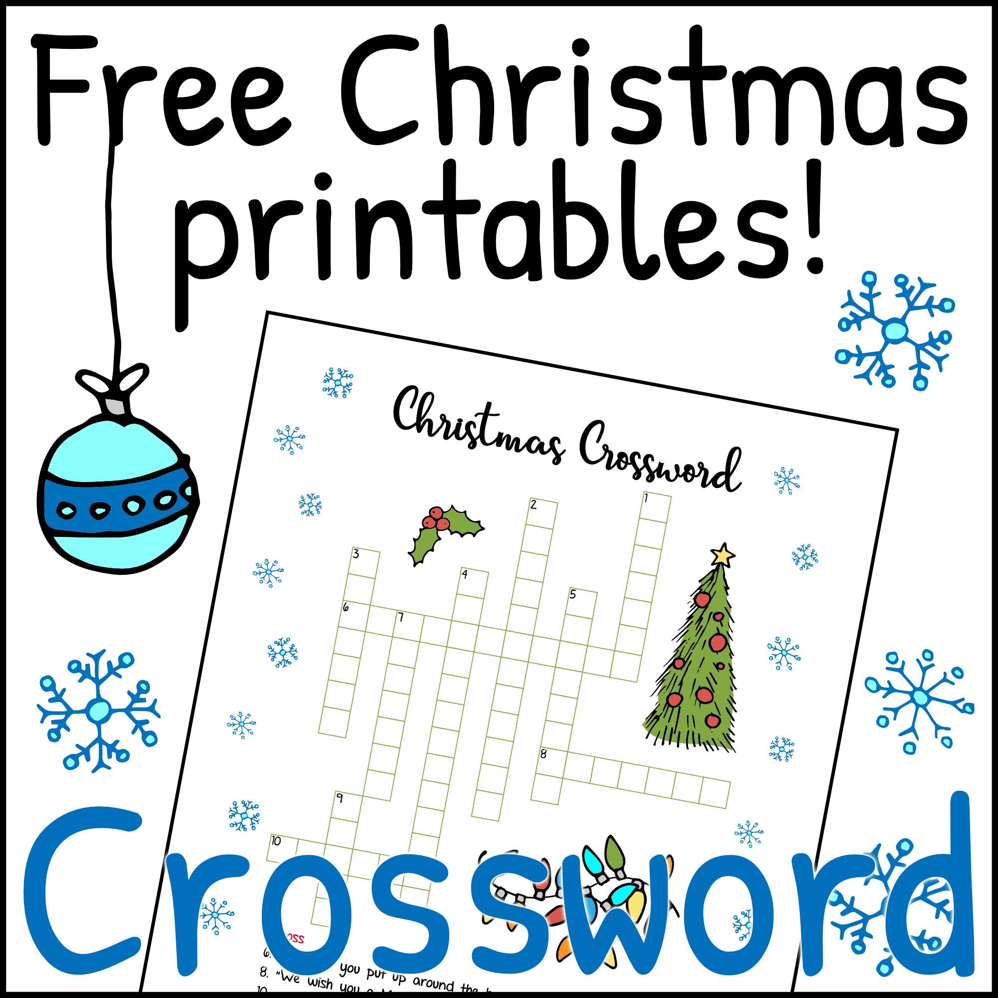 Free Christmas Printables – Crossword | Mama Geek in Online Christmas Crossword Puzzles