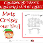 French Noël Mots Croisés French Christmas Crossword Puzzle Throughout French Christmas Crossword Puzzles