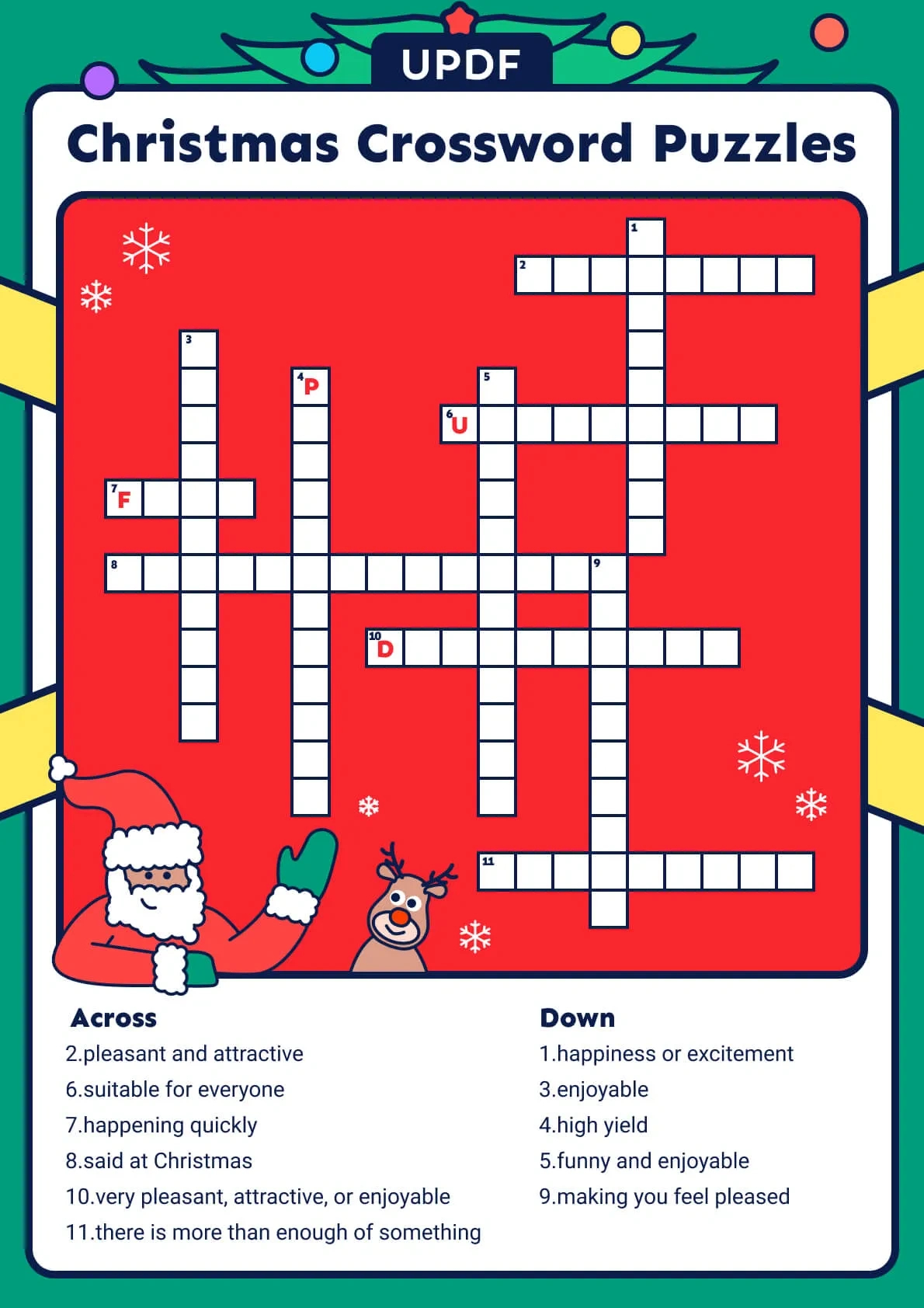 Holiday Cheer: 2024 Christmas Crossword Puzzles | Updf within Difficult Christmas Crossword Puzzles