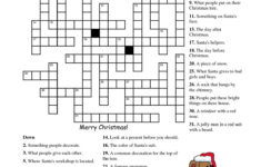 Printable Christmas Crossword Puzzle For Adults with regard to Christmas Printable Crossword Puzzles