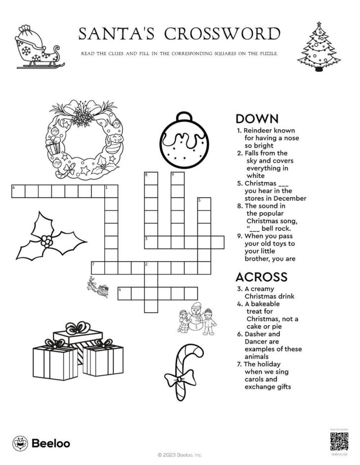 Christmas Song Crossword Puzzles