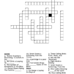 Twelve Days Of Christmas Crossword   Wordmint Throughout 12 Days Of Christmas Crossword Puzzles