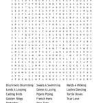 Twelve Days Of Christmas Word Search   Wordmint Intended For 12 Days Of Christmas Crossword Puzzles