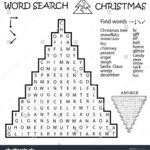 Word Search Crossword Puzzle Christmas Tree Stock Vector (Royalty Pertaining To Christmas Tree Crossword Puzzles