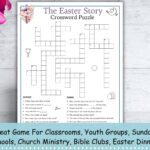 Christian Easter Crossword Puzzle Easter Games Printable Holy Week Bible  Activity Word Game Easter Story Trivia Religious Quiz Kids Adults For The Easter Story Crossword Puzzles Answers