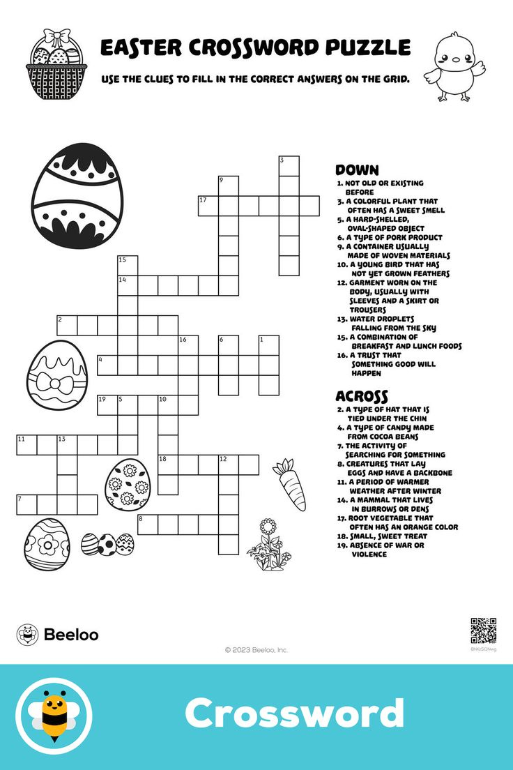 Easter Crossword Puzzle pertaining to Puzzles To Print Easter Crossword