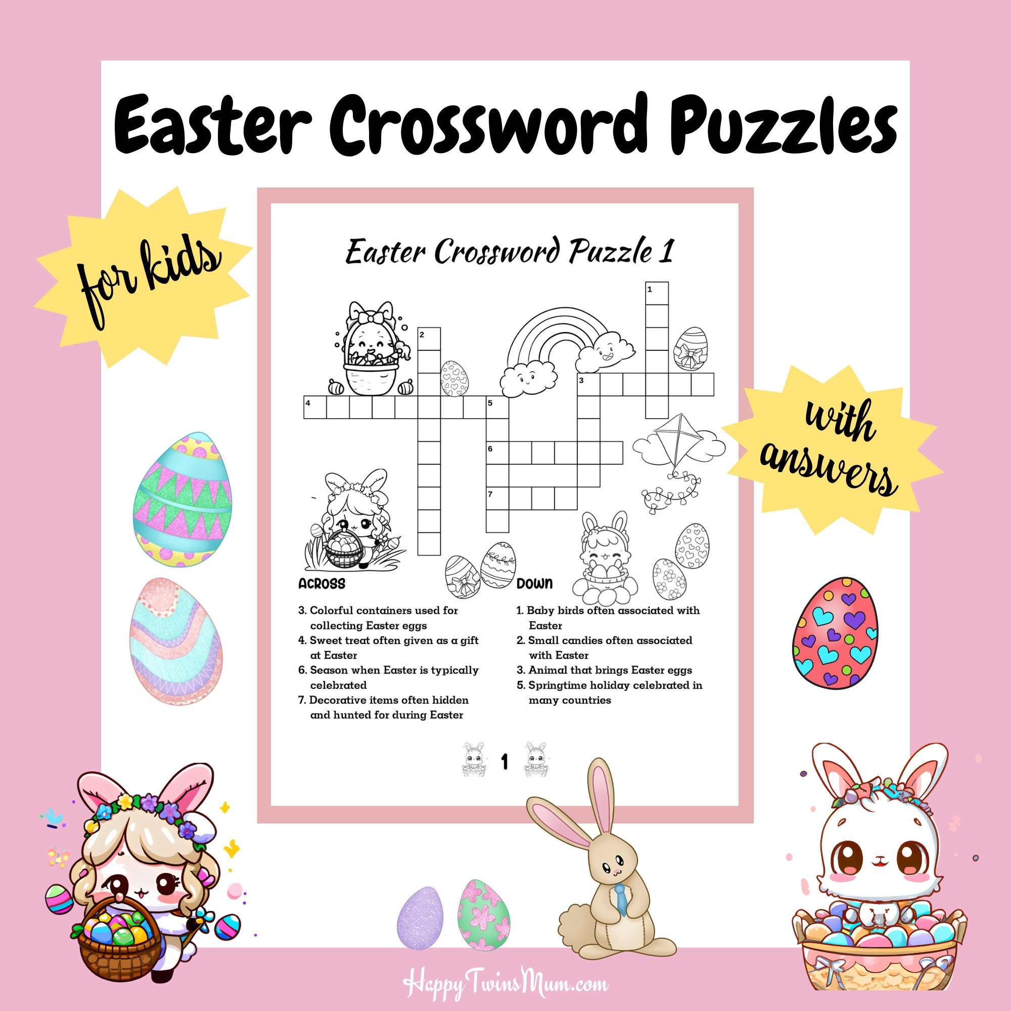 Easter Crossword Puzzles For Kids| Printable Easter Activity For for Like The Pre-Easter Season Crossword Puzzles