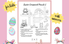 Easter Crossword Puzzles For Kids| Printable Easter Activity For intended for Easter Crossword Puzzles For Sunday School