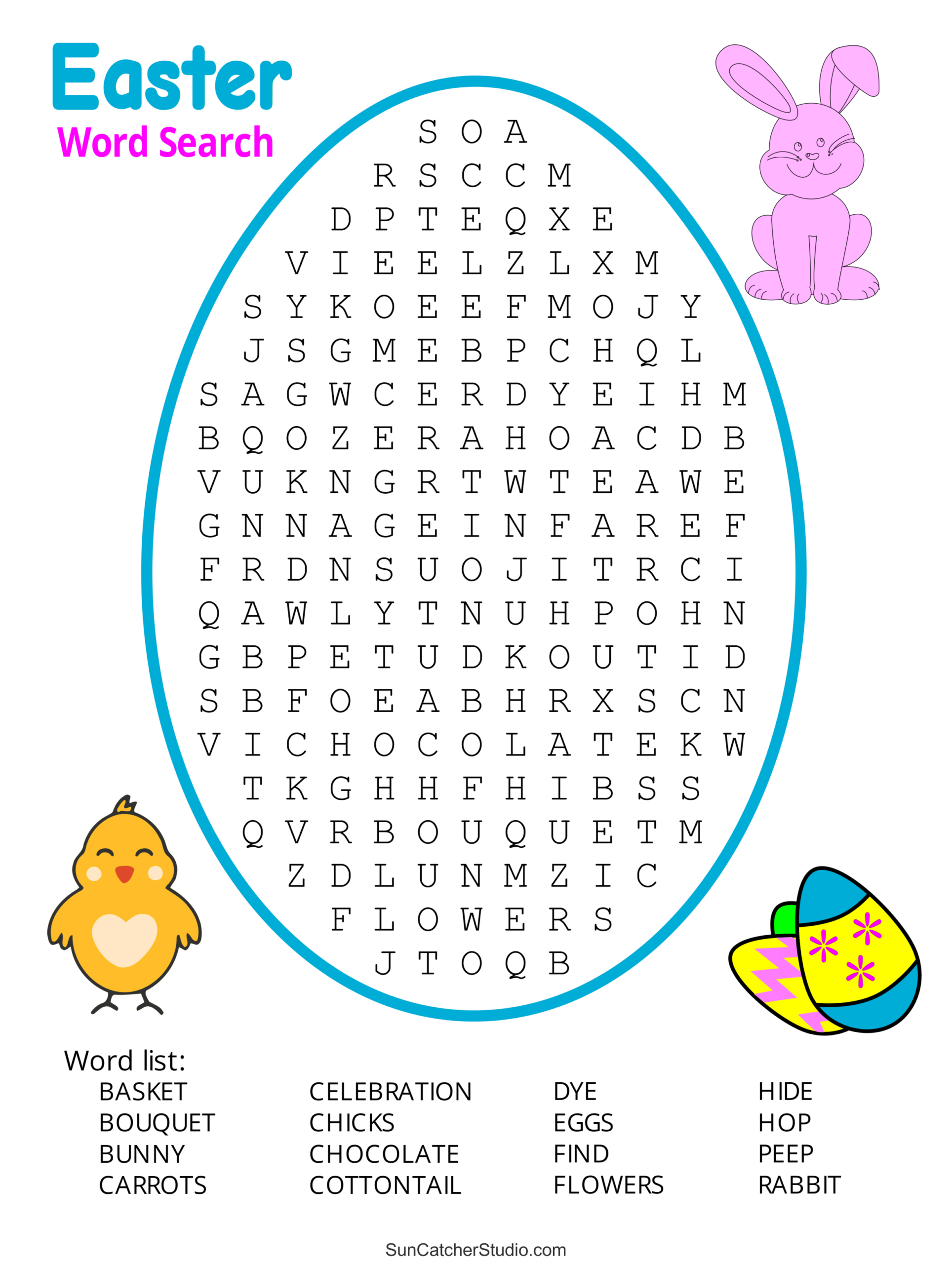 Easter Word Search (Free Printable Pdf Puzzles) – Free Printables for Free Easter Printable Word Search Crossword Puzzles