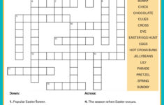 Free Easter Crossword Puzzle Printable - 2 Versions &amp; Answer Key with Easter Crossword Puzzles
