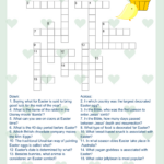 Free Printable Easter Crossword Puzzle With Key In Free Prinatable Easter Crossword Puzzles