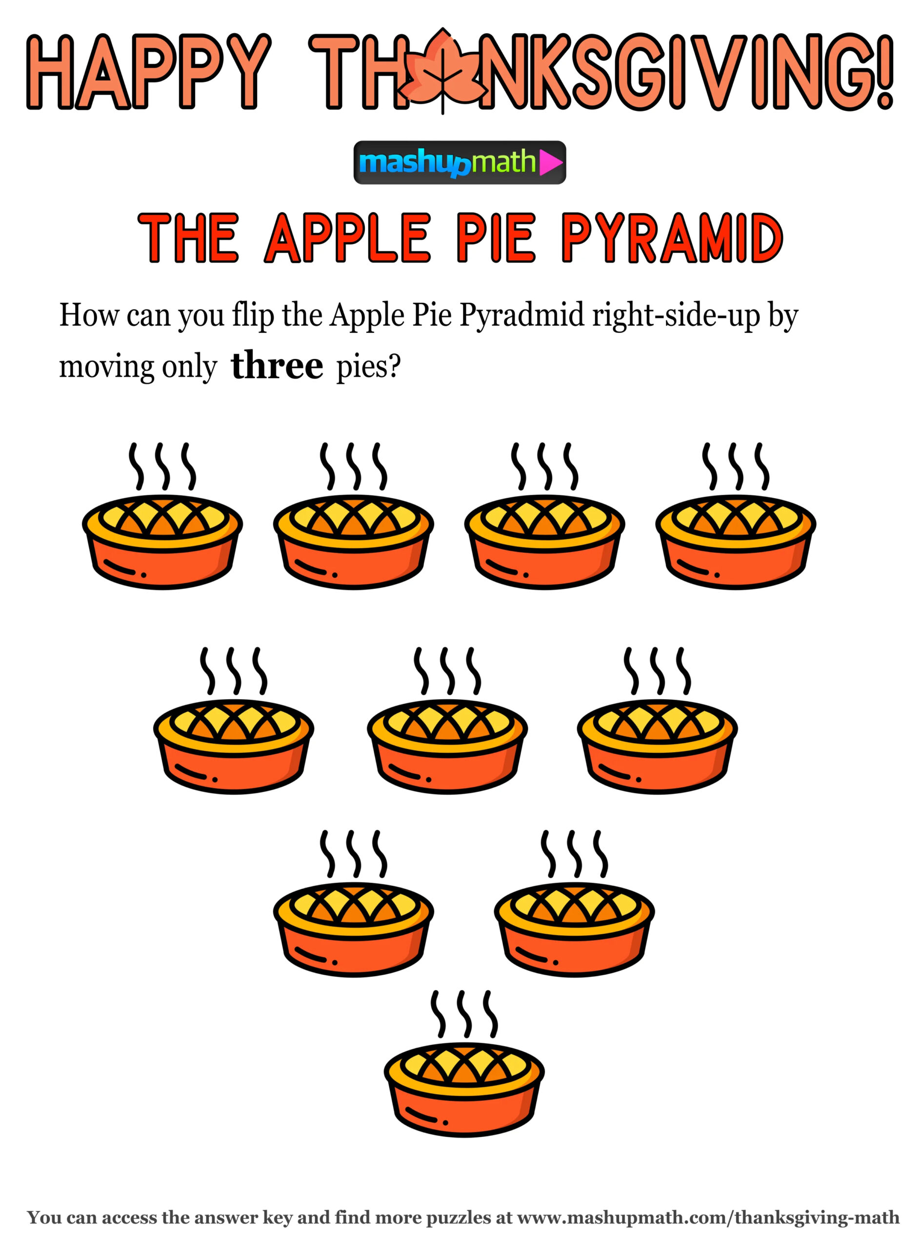 12 Thanksgiving Math Activities For Grades 1-8 — Mashup Math within Thanksgiving Math Puzzles