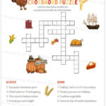 1St Grade Thanksgiving Crossword Puzzle With Word Bank And Answer With Regard To Thanksgiving Crossword Puzzle Worksheet Answer Key